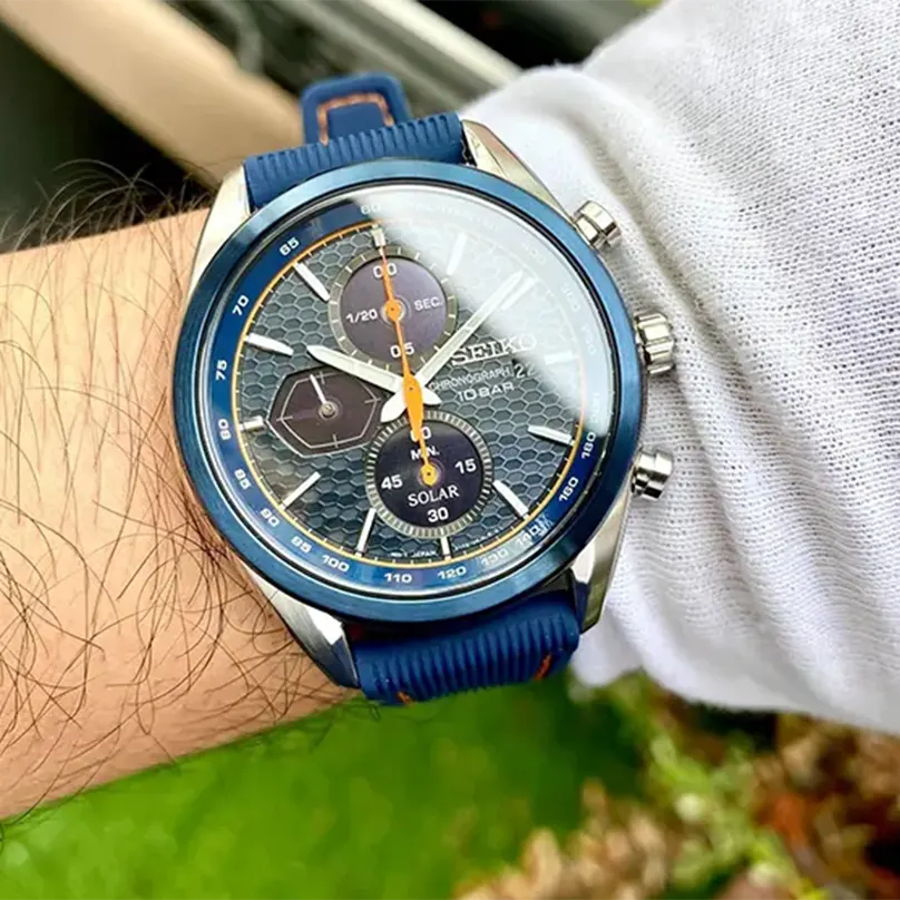 Seiko Solar Chronograph Black Dial Men’s Watch- SSC775P1